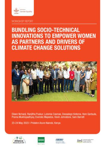 Bundling socio-technical innovations to empower women as partners and drivers of climate change solutions