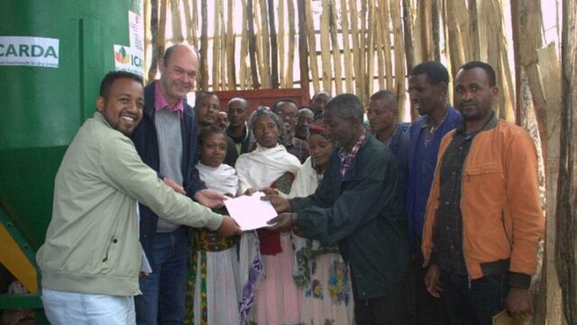 Dr. Udo Rudiger, ICARDA and Dr. Muluken Zeleke, ILRI-ICARDA with Ethiopian Trainees