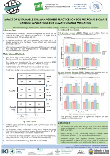 Impact of sustainable soil management practices on soil microbial biomass carbon - Implications for climate change mitigation