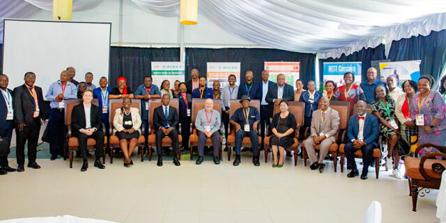 IITA team with partners and other cassava holders in a group photo. (Photo credit: CGIAR)