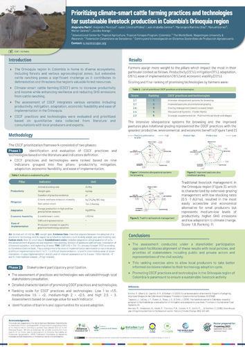 Prioritizing climate-smart cattle farming practices and technologies for sustainable livestock production in Colombia’s Orinoquia region