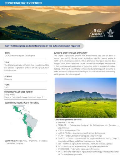 The digital agriculture project has transformed the use of data to promote climate smart agriculture in Latin America