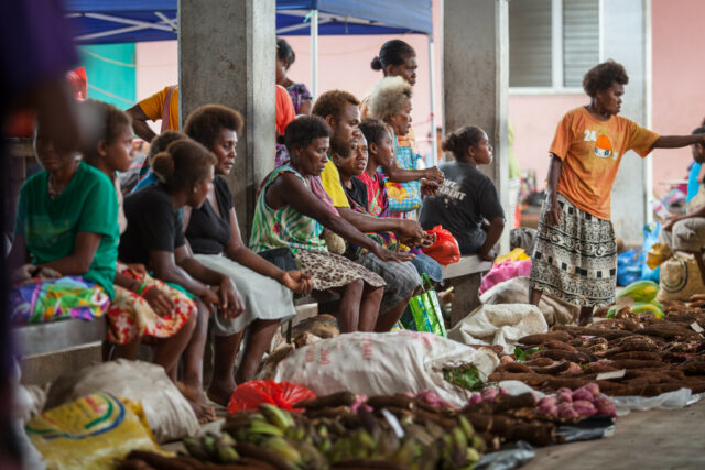 Food market in Solomon Islands