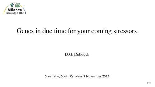 Genes in due time for your coming stressors