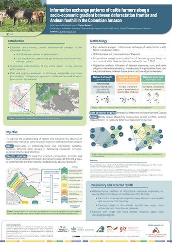 Information exchange patterns of cattle farmers along a socio-economic gradient between deforestation frontier and Andean foothill in the Colombian Amazon