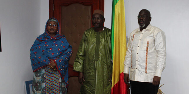 Minister of Agriculture in Mali, Dr Abdoulaye Tahirou and Ms Dicko