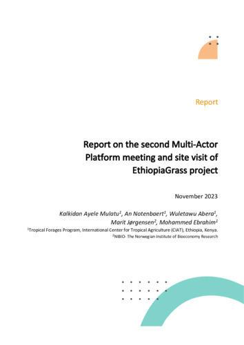 Report on the second Multi-Actor Platform meeting and site visit of EthiopiaGrass project