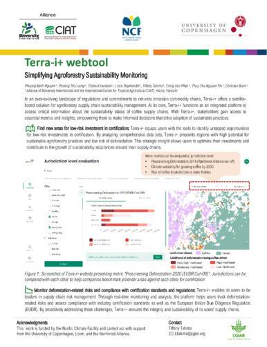 Terra-i+ webtool - Simplifying agroforestry sustainability monitoring