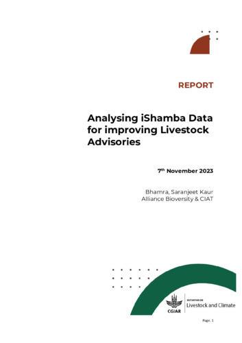 Analyzing iShamba data for improving livestock advisories