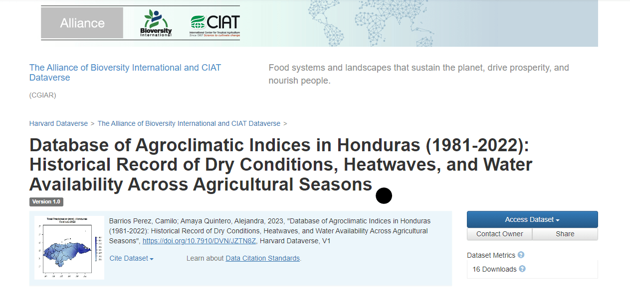 Database of Agroclimatic Indices in Honduras (1981-2022) - Historical Record of Dry Conditions, Heatwaves, and Water Availability Across Agricultural Seasons