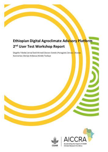 Ethiopian Digital Agroclimate Advisory Platform: 2nd User Test Workshop Report