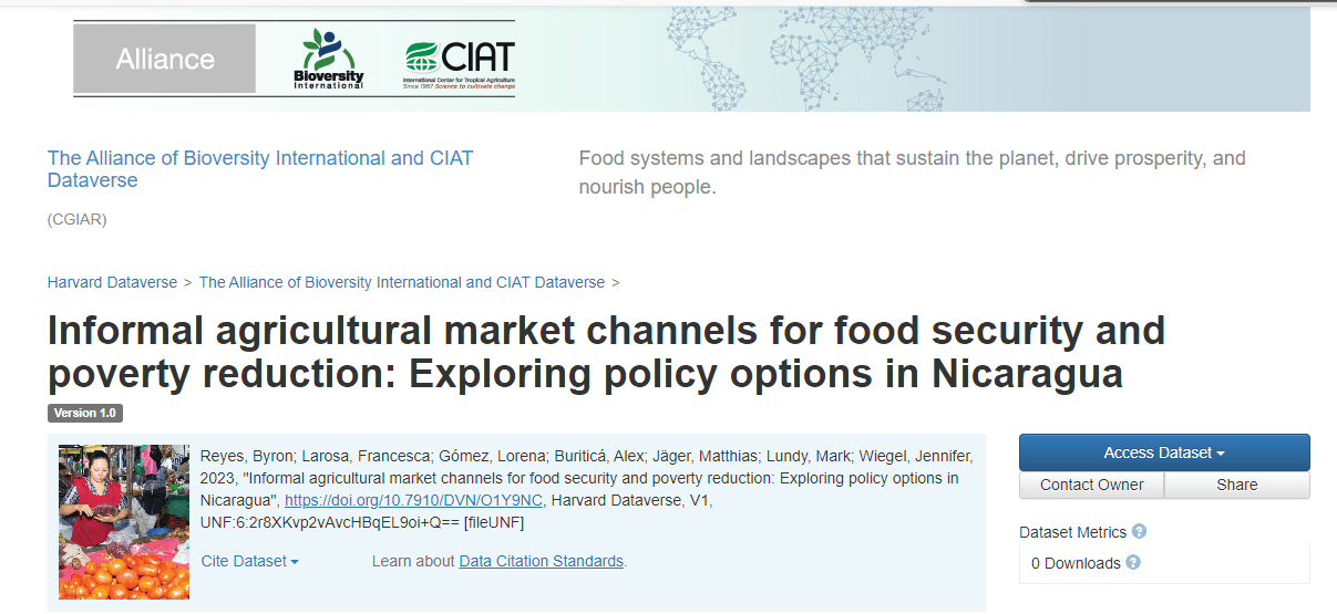 Informal agricultural market channels for food security and poverty reduction: Exploring policy options in Nicaragua