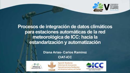 Procesos de integración de datos climáticos para estaciones automáticas de la red meteorológica de ICC: Hacía la estandarización y automatización