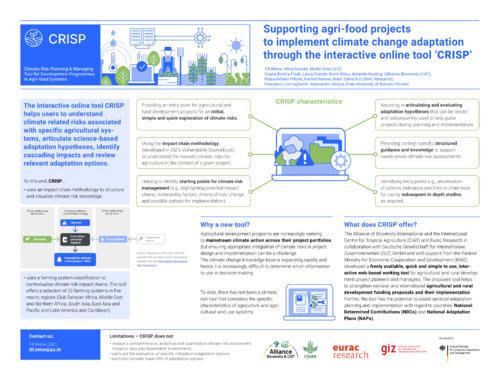 Supporting agri-food projects to implement climate change adaptation through the interactive online tool ‘CRISP