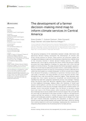 The development of a farmer decision-making mind map to inform climate services in Central America