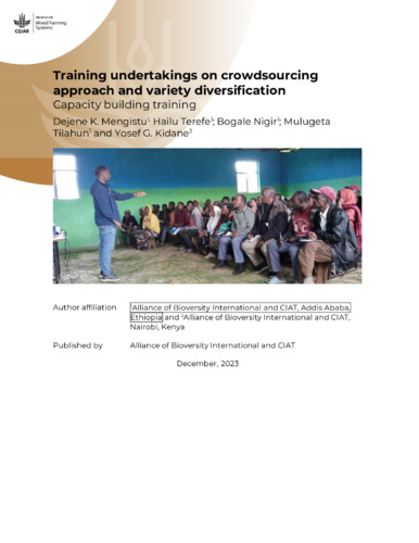 Training undertakings on crowdsourcing approach and variety diversification