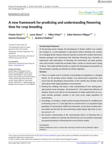 A new framework for predicting and understanding flowering time for crop breeding