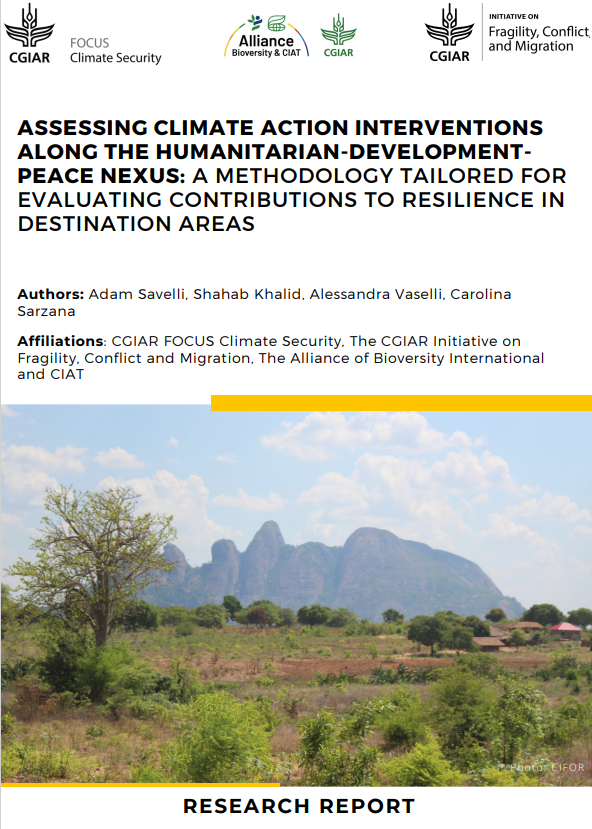 Assessing climate action interventions along the humanitarian-development-peace nexus: A methodology tailored for evaluating contributions to resilience in destination areas