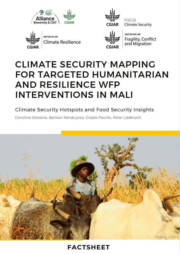 Climate security mapping for targeted humanitarian and resilience WFP interventions in Mali: Climate security hotspots and food security insights