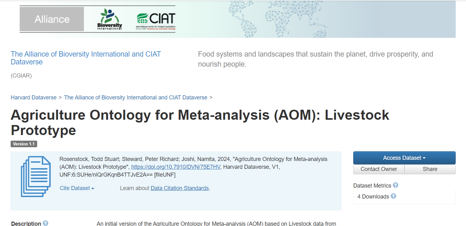 Agriculture Ontology for Meta-analysis (AOM)