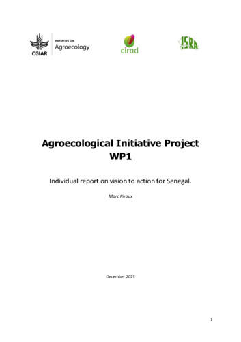 Agroecological Initiative Project. Individual report on vision to action for Senegal