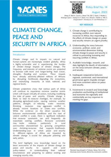 Climate change, peace and security in Africa