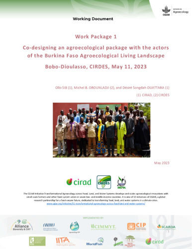 Co-designing an agroecological package with the actors of the Burkina Faso Agroecological Living Landscape, Bobo-Dioulasso, CIRDES, May 11, 2023