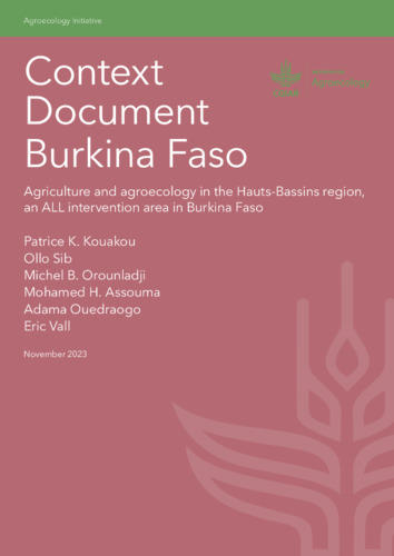 Context document Burkina Faso. Agriculture and agroecology in the Hauts-Bassins region, an ALL intervention area in Burkina Faso