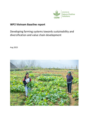Developing farming systems towards sustainability and diversification and value chain development. Vietnam Baseline report