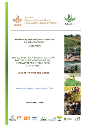 Development of a digital platform for dissemination of FAW and Striga agro-advisories in Rwanda and Ghana