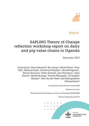SAPLING Theory of Change reflection workshop report on dairy and pig value chains in Uganda