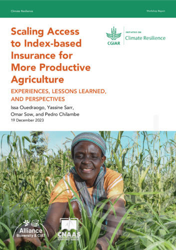 Scaling access to index-based insurance for more productive agriculture: Experiences, lessons learned and perspectives