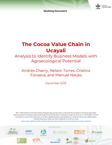 The cocoa value chain in Ucayali: Analysis to identify business models with agroecological potential