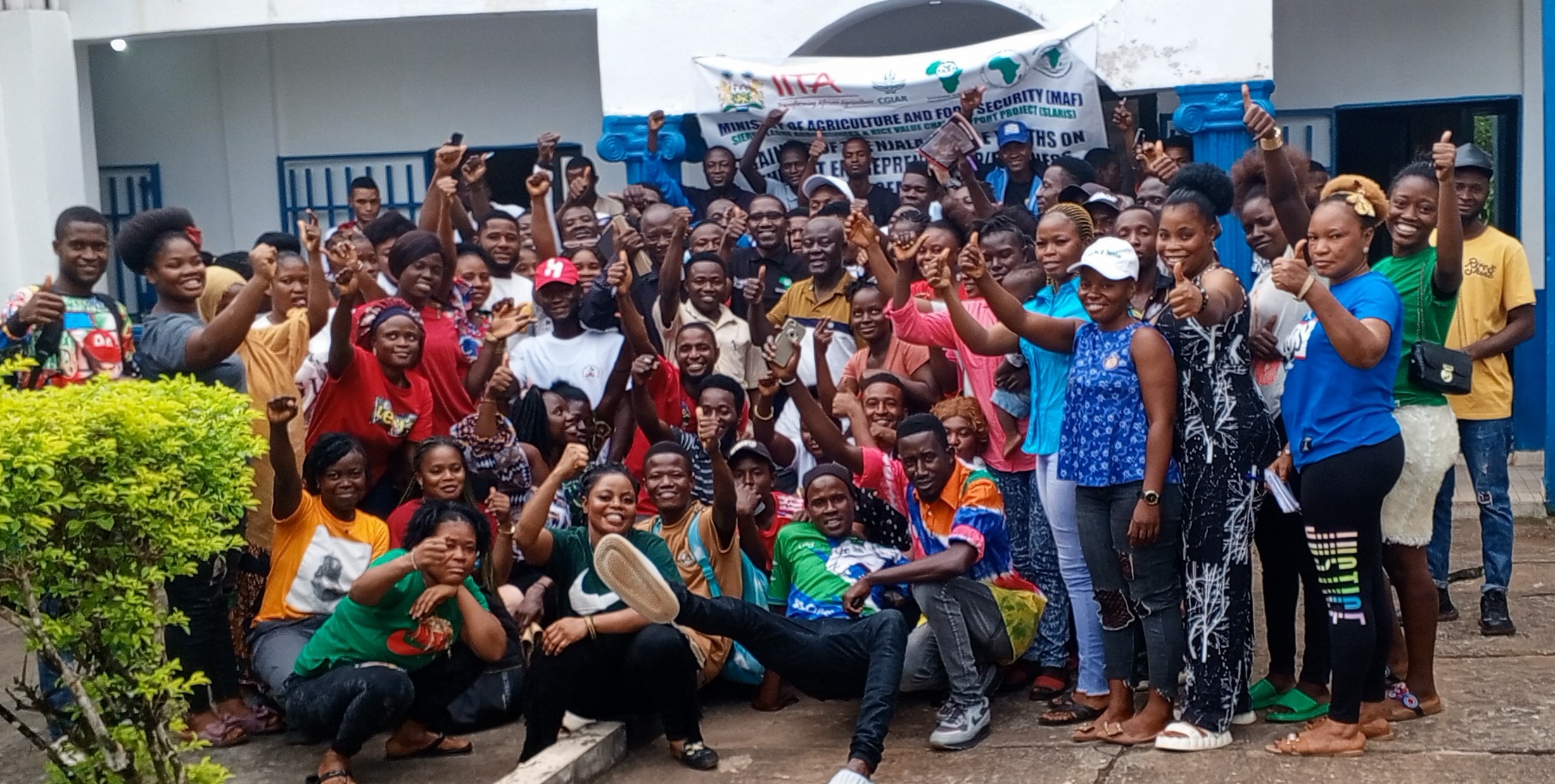 Beneficiaries of the ENABLE TAAT Youth program in Sierra Leone.