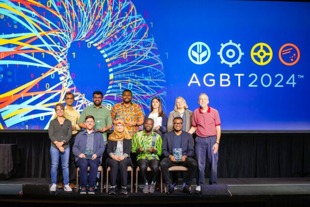 Dr. Agre Paterne with other AGBT award recipients.