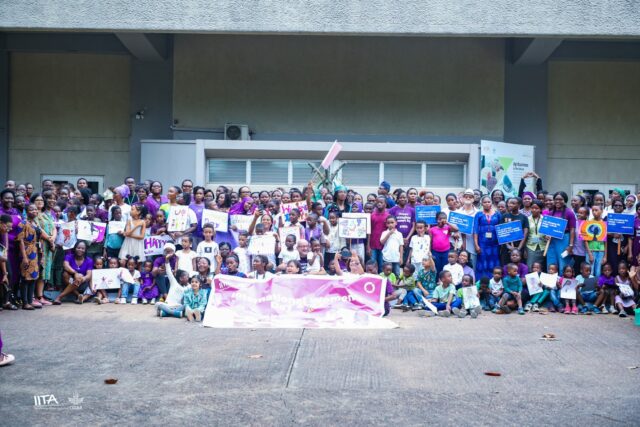 IITA staff and students during the celebration.