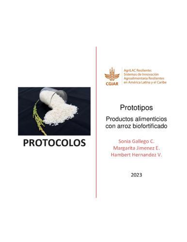 Prototipos de productos alimenticios con arroz biofortificado