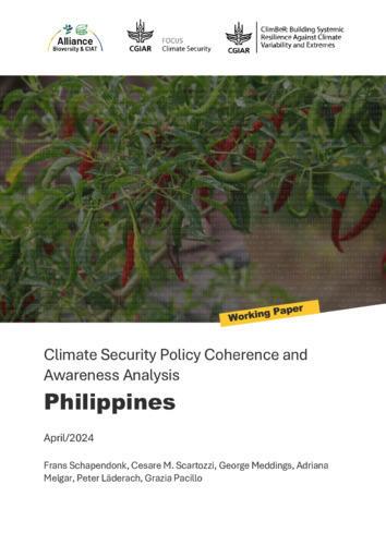 Climate security policy coherence and awareness analysis: Philippines