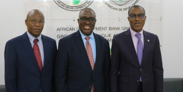 IITA Director General and CGIAR Regional Director for Continental Africa, Dr Simeon Ehui meeting with the AfDB team in Cameroon.