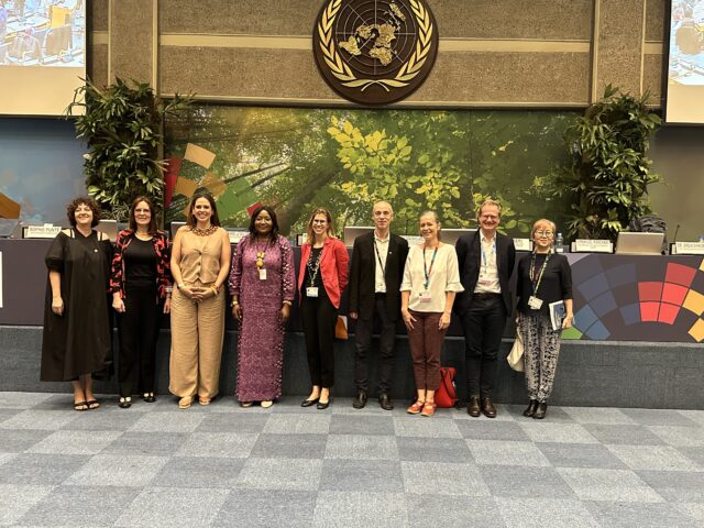 Isabelle Baltenweck and other panelists at the ‘Economic Assessment and the Cost of Inaction’ session on 21 Feb 2024 at the Climate and Clean Air Conference 2024. Photo by CCAC.