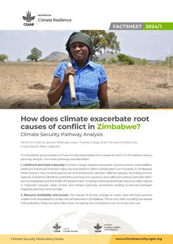 How does climate exacerbate root causes of conflict in Zimbabwe? Climate Security Pathway Analysis