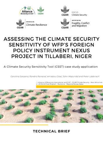 Assessing the Climate Security Sensitivity of WFP’s Foreign Policy Instrument Nexus Project in Tillaberi, Niger