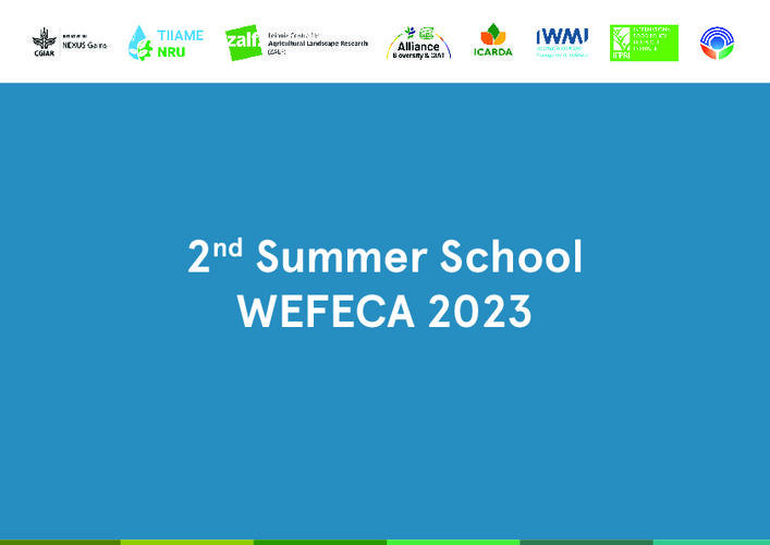 Presentations of International Summer School on WEFE Nexus in Central Asia