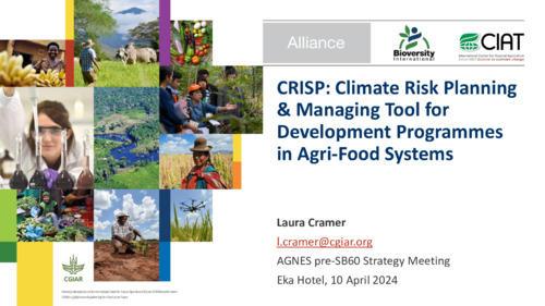 CRISP - Climate Risk Planning & Managing Tool for Development Programmes in Agri-Food Systems