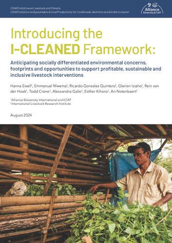 Introducing the I-CLEANED framework - Anticipating socially differentiated environmental concerns, footprints and opportunities to support profitable, sustainable and inclusive livestock interventions
