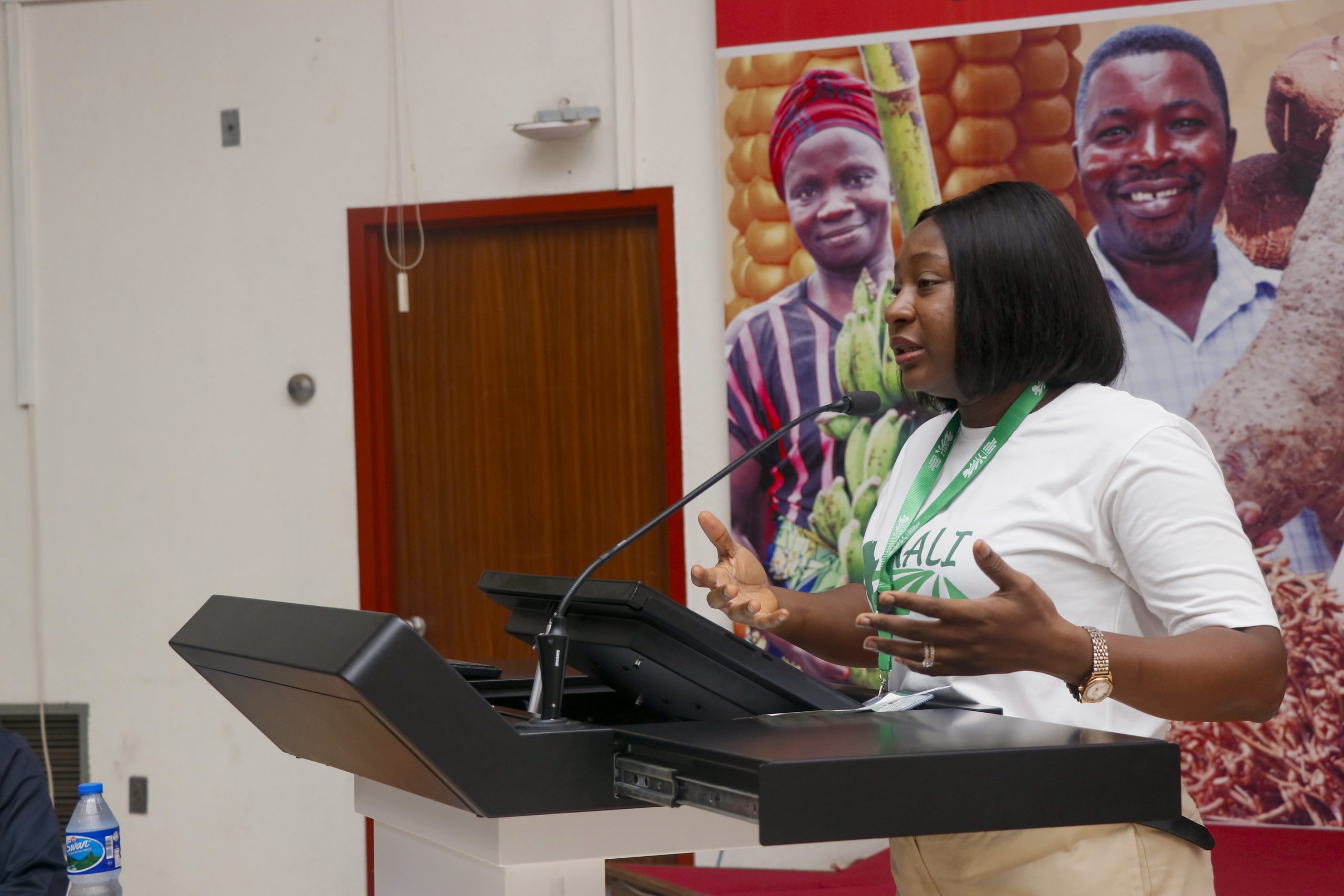 Ms. Dolapo Ogunsola, Director of Youth Empowerment at AALI (African Agricultural Leadership Institute), presenting the Youth Champion Network