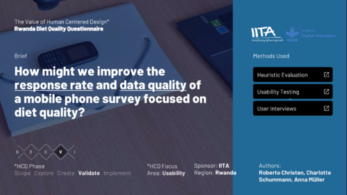How might we improve the response rate and data quality of a mobile phone survey focused on diet quality?
