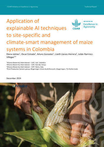 Application of explainable AI techniques to site-specific and climate-smart management of maize systems in Colombia