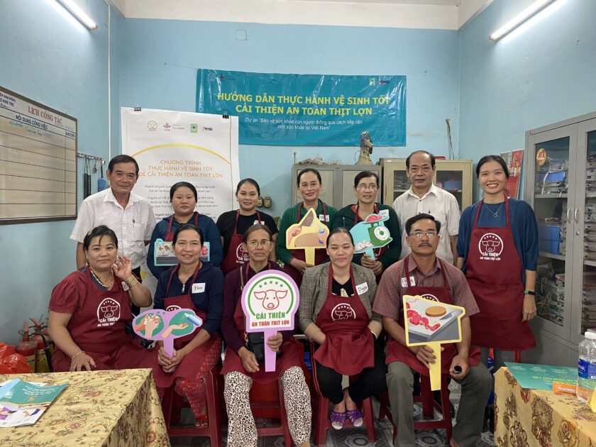 Training on hygiene practices for pork retailers in Thua Thien Hue Province, Vietnam
