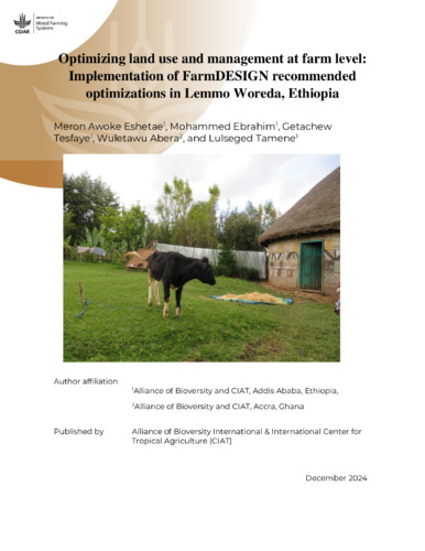 Optimizing land use and management at farm level: Implementation of FarmDESIGN recommended optimizations in Lemmo Woreda, Ethiopia